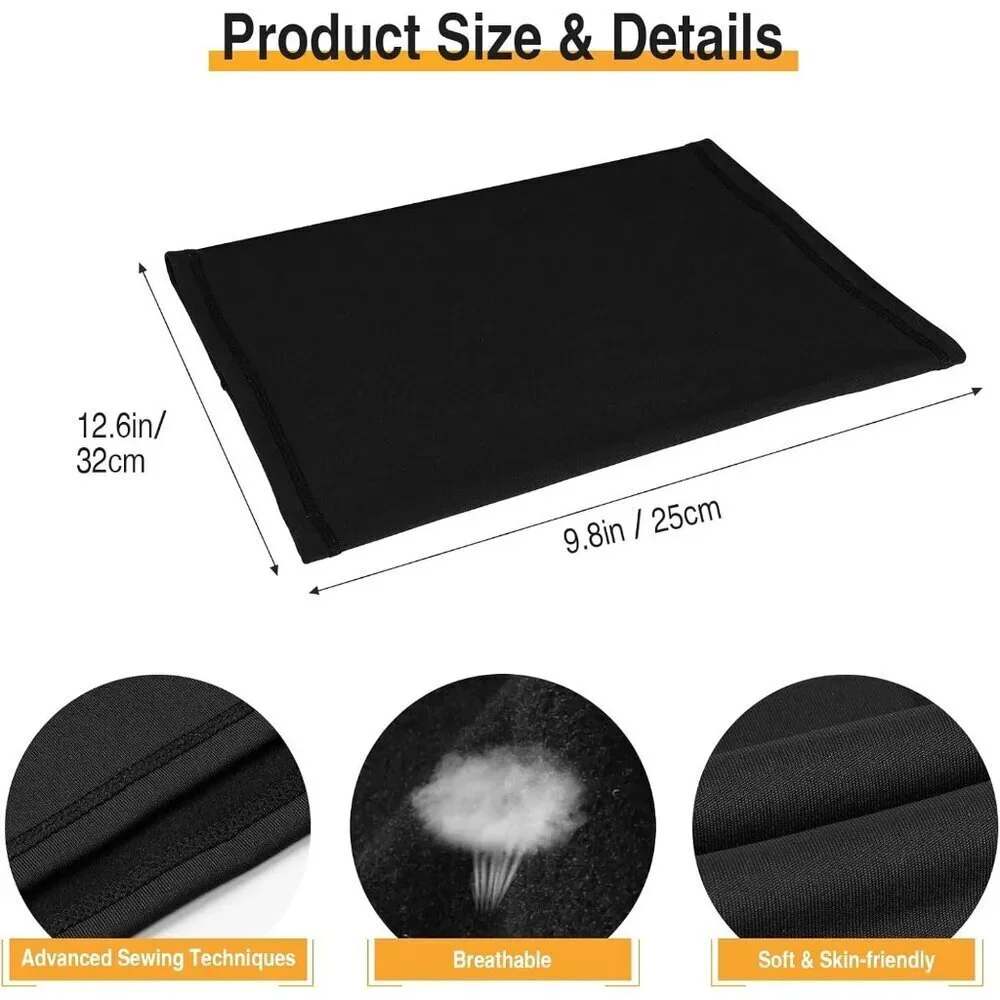 Men's Black 2 Pack Winter Warmer Windproof Fleece Face Mask Cover Scarf